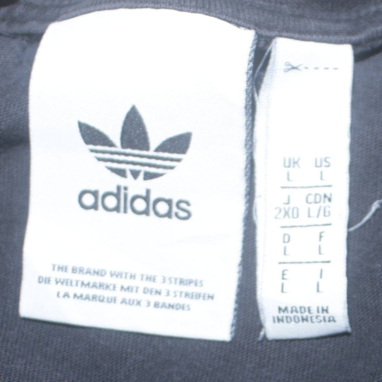 adidas Men Black L Graphic Trefoil Sports Cotton T-Shirt