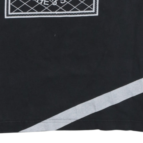 adidas Men Black L Graphic Trefoil Sports Cotton T-Shirt