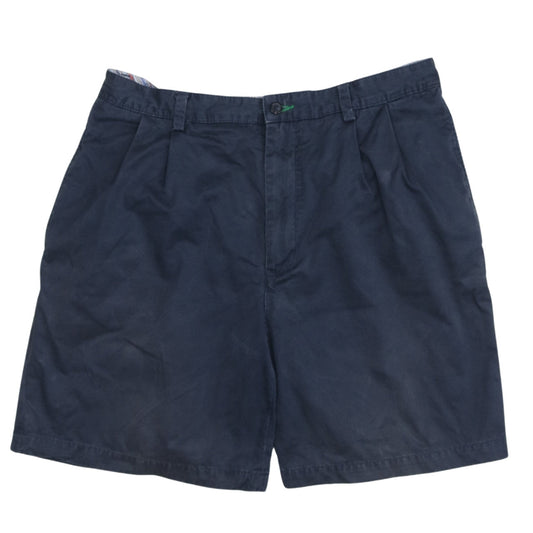 Tommy Hilfiger Men’s Blue Chino Shorts Size L Pleated Cotton