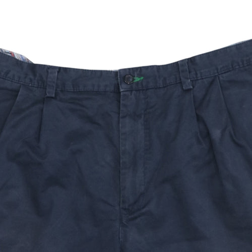 Tommy Hilfiger Men’s Blue Chino Shorts Size L Pleated Cotton