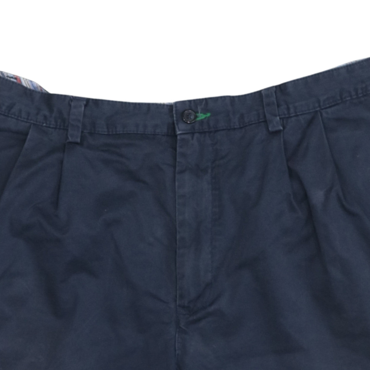 Tommy Hilfiger Men’s Blue Chino Shorts Size L Pleated Cotton