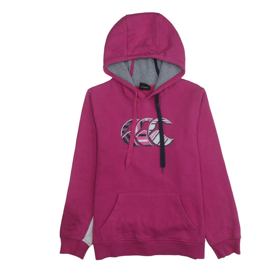 Canterbury Womens Pink Hoodie Size 14 Pullover Logo Hooded Sweatshirt