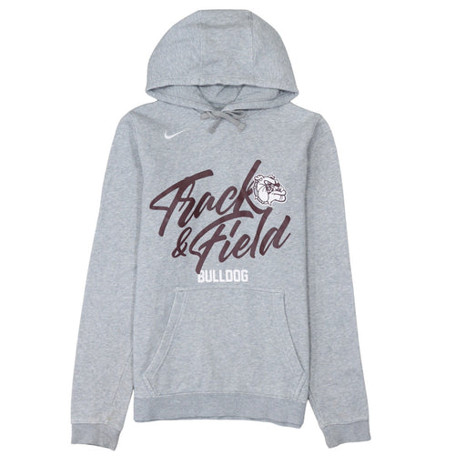 Nike Men's Grey Track & Field Bulldog Pullover Hoodie Small