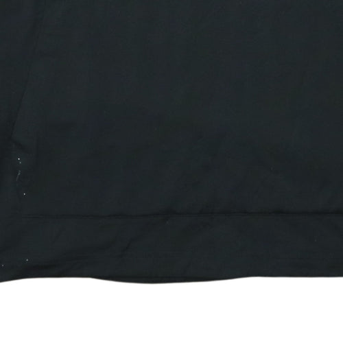 Puma Men's Black & Grey Colourblock Hooded Long Sleeve T-Shirt S