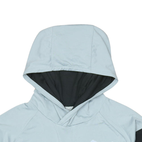 Puma Men's Black & Grey Colourblock Hooded Long Sleeve T-Shirt S