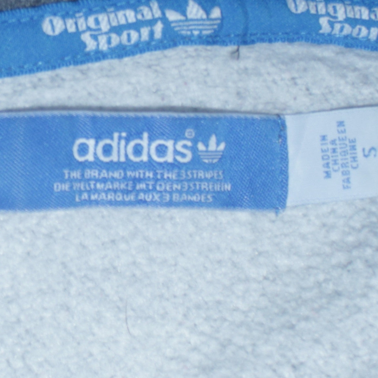Adidas Men's Grey Pullover Hoodie Small Logo Fleece Sweatshirt