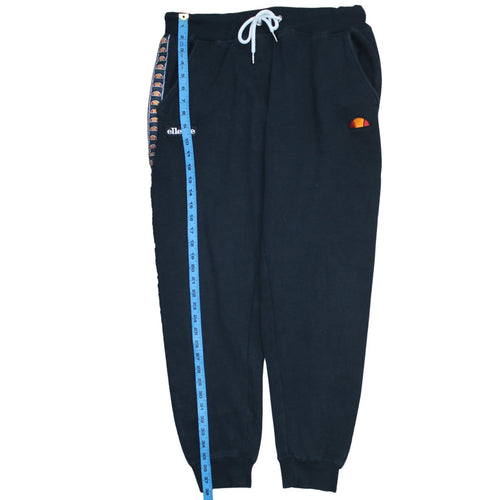 Ellesse Men's Black Jogger Sweatpants L Fleece Tapered Gym Casual