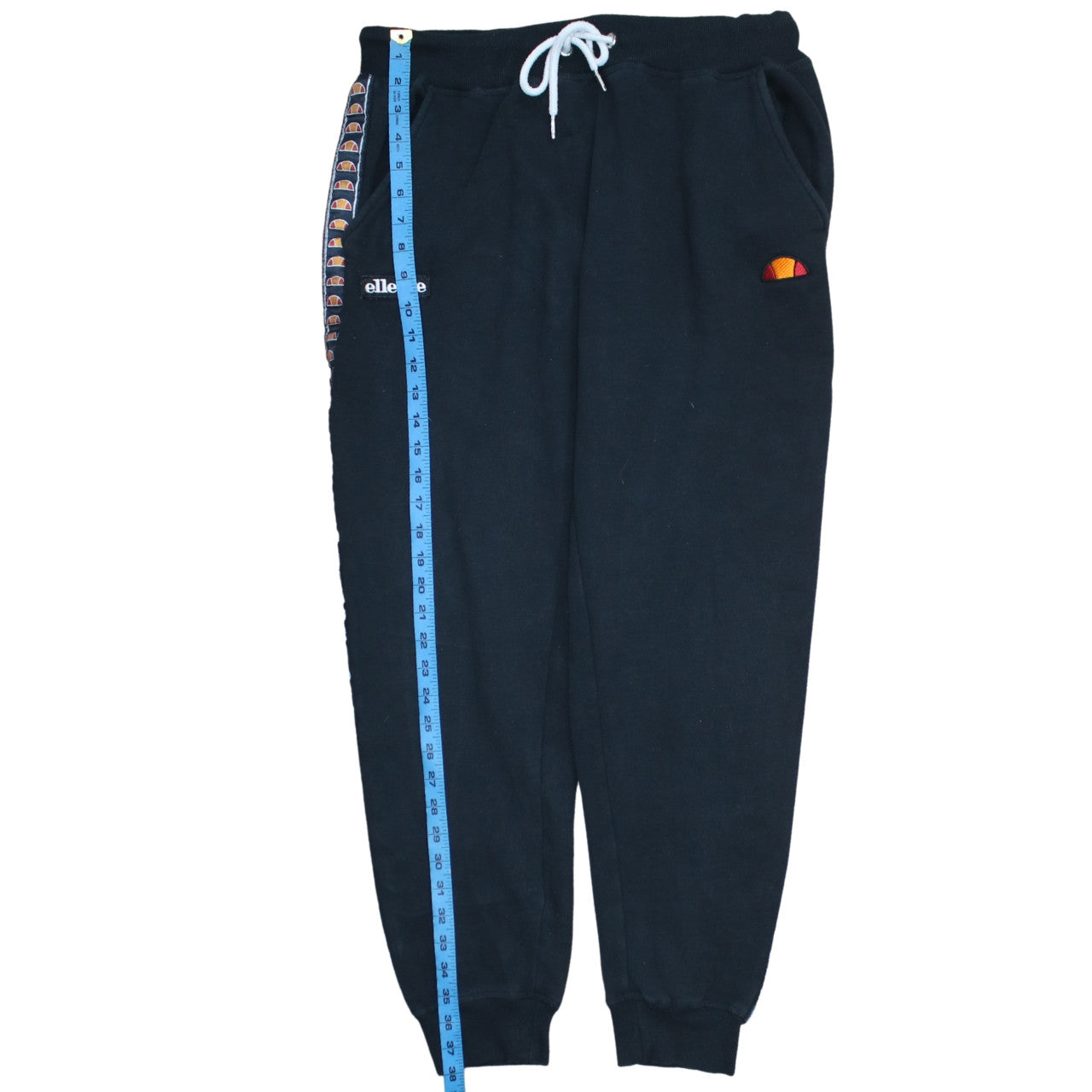 Ellesse Men's Black Jogger Sweatpants L Fleece Tapered Gym Casual