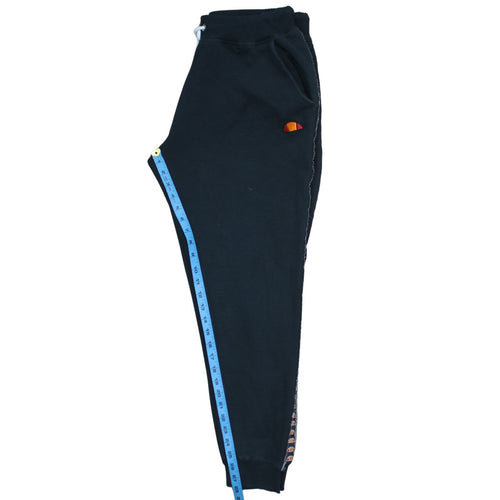 Ellesse Men's Black Jogger Sweatpants L Fleece Tapered Gym Casual