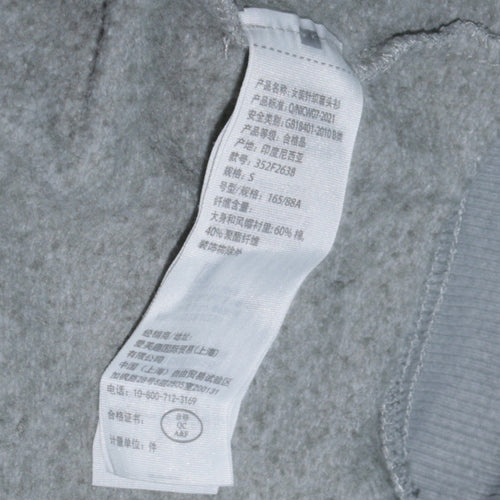 Hollister Men's Grey Pullover Hoodie S Logo Fleece Sweatshirt