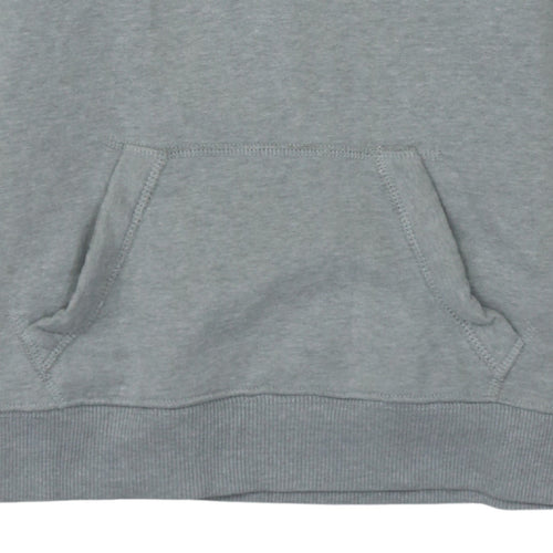 Hollister Men's Grey Pullover Hoodie S Logo Fleece Sweatshirt