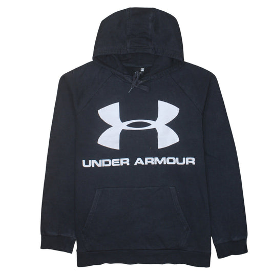 Under Armour Boys Black XL Pullover Hoodie with Logo Print