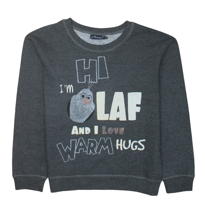 Disneyland Paris Boys Grey Olaf Sweatshirt Medium Graphic Print Pullover