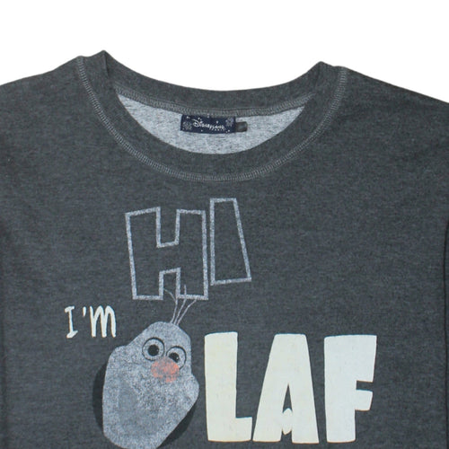 Disneyland Paris Boys Grey Olaf Sweatshirt Medium Graphic Print Pullover