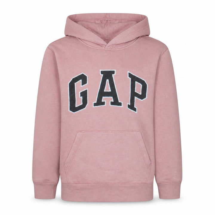 Gap Kids Girls Pink Pullover Hoodie XL 12-13 Years Logo Fleece Sweatshirt