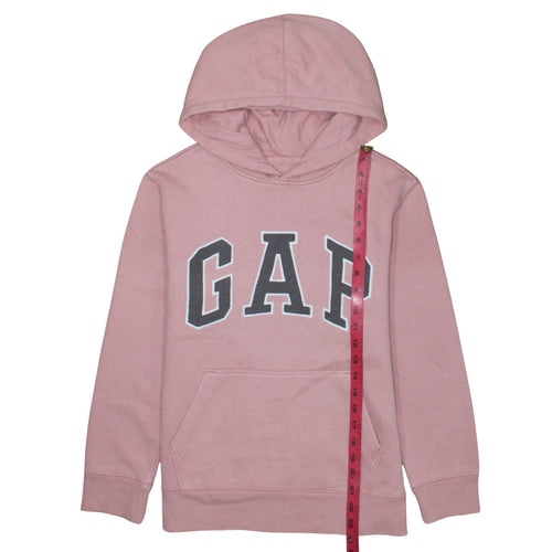 GAP Kids Girls Pink Pullover Hoodie XL 12-13 Years Logo Fleece Sweatshirt