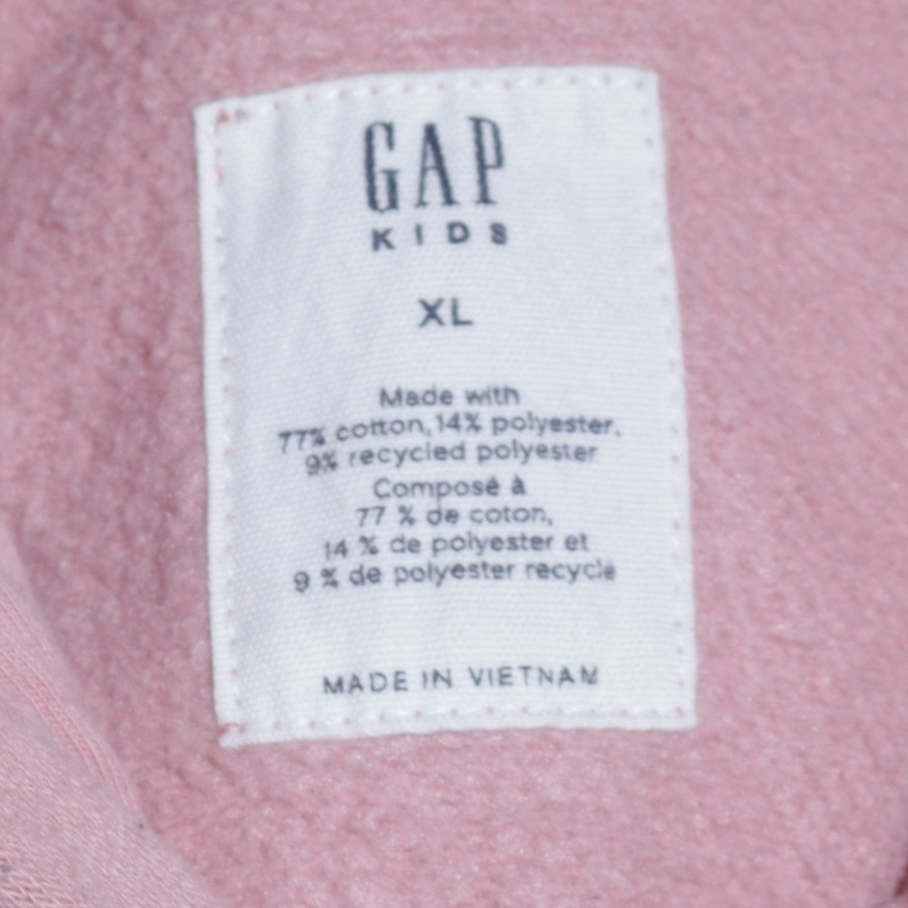 GAP Kids Girls Pink Pullover Hoodie XL 12-13 Years Logo Fleece Sweatshirt