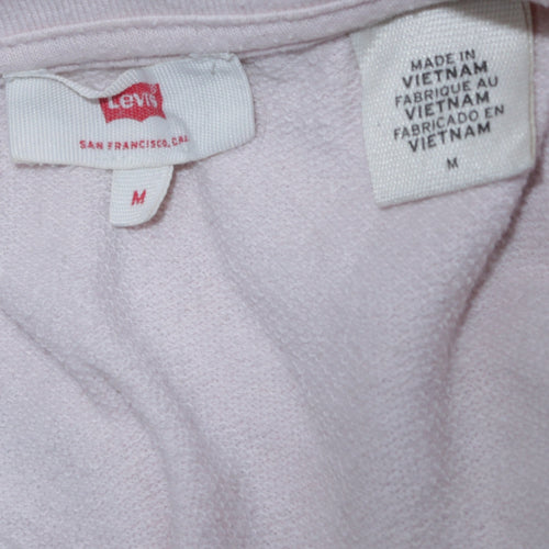 Levi's Womens Pink Sweatshirt Medium Crew Neck Logo Pullover