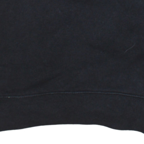 Russell Women Black S Pullover Sweatshirt Crew Neck Graphic Print