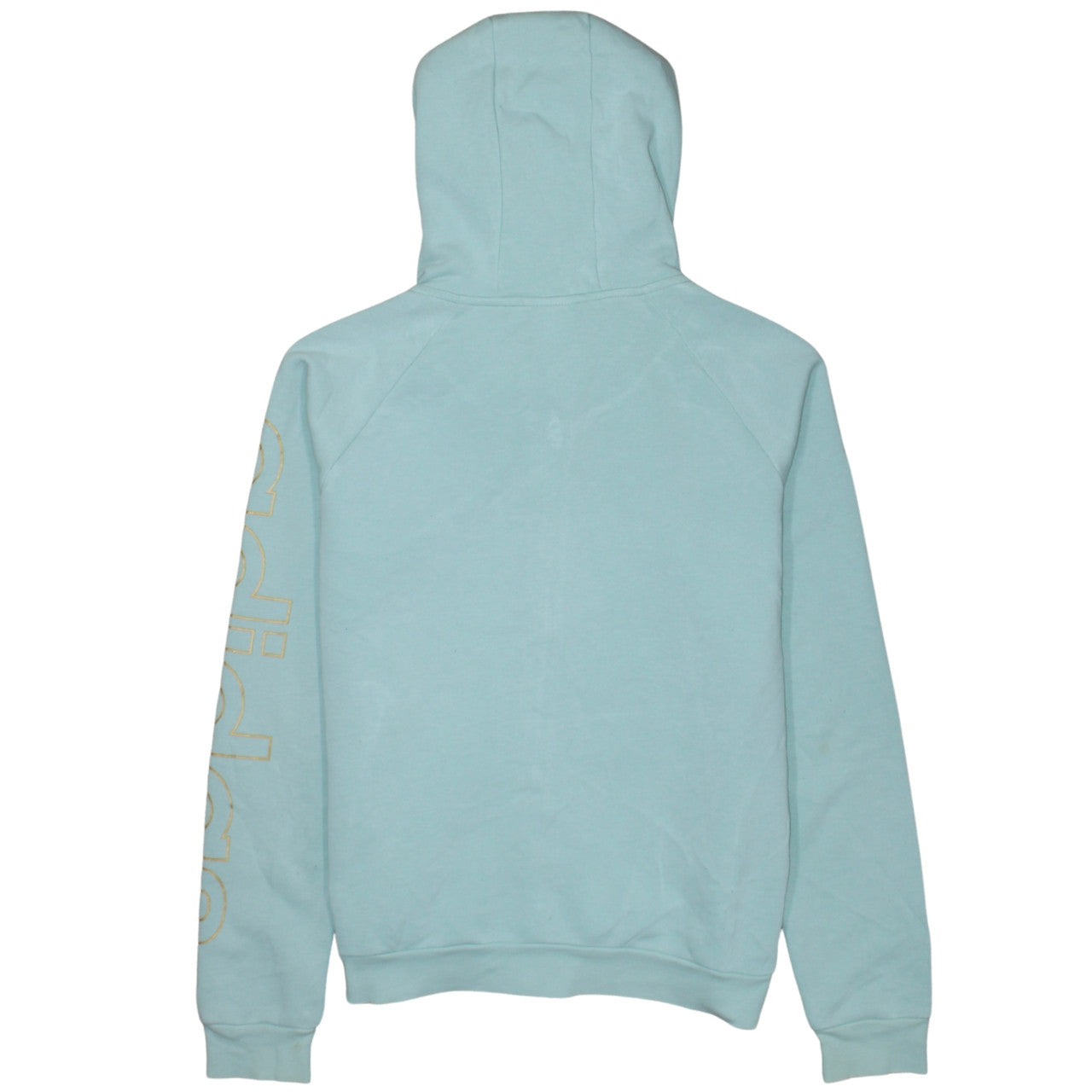 Adidas Women’s Blue Full Zip Hoodie Size M 12-14 Logo Print Casual