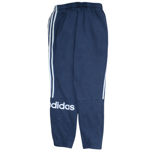 adidas Men's Blue Jogger Trousers M Regular Fit Fleece Activewear