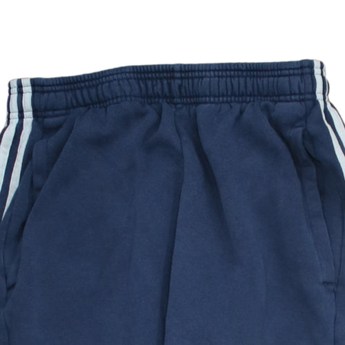 adidas Men's Blue Jogger Trousers M Regular Fit Fleece Activewear