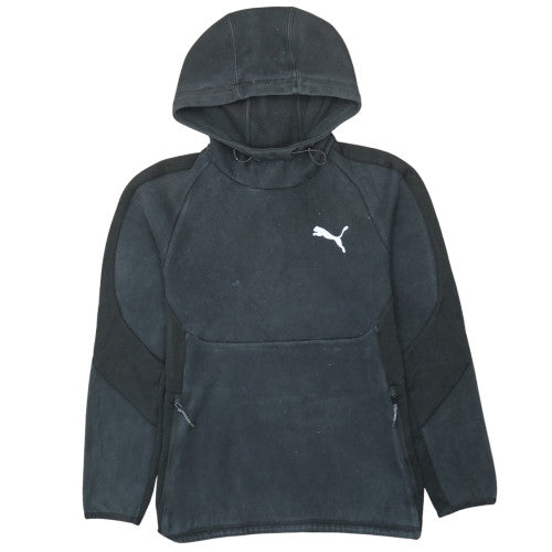 Puma Women's Black Small Pullover Hoodie with Kangaroo Pocket