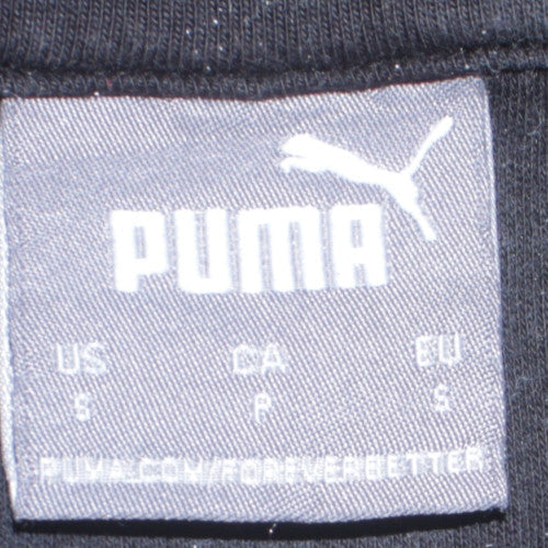 Puma Women's Black Small Pullover Hoodie with Kangaroo Pocket