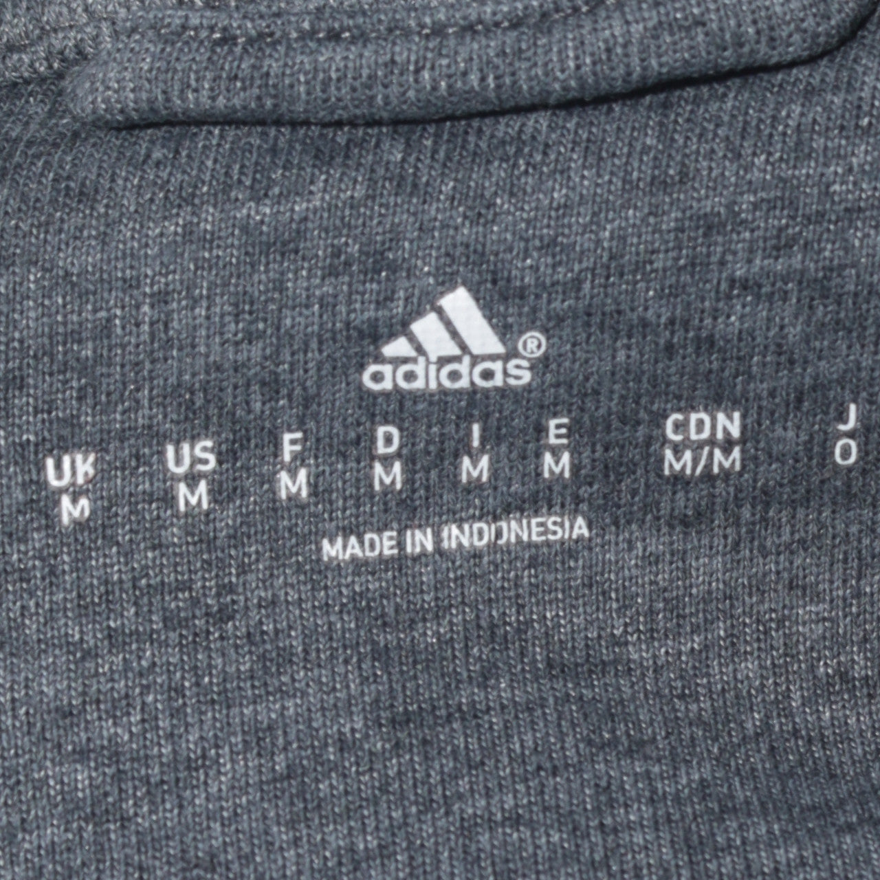 Adidas Men's Grey Full Zip Hoodie Size M Sports Fleece Jacket