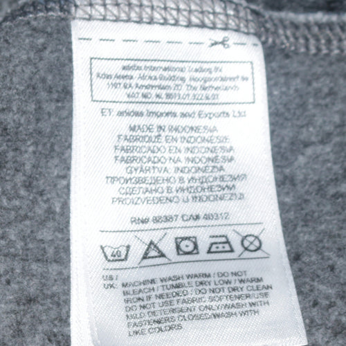 Adidas Men's Grey Full Zip Hoodie Size M Sports Fleece Jacket