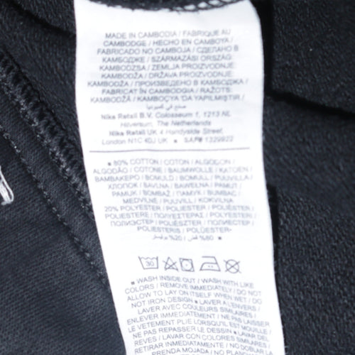 Nike Womens Black Small Jogger Sweatpants 80 Cotton Blend