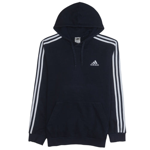 Adidas Men's Blue Pullover Hoodie Medium Hooded Fleece Sweatshirt
