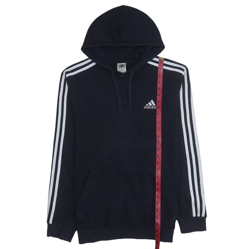 Adidas Men's Blue Pullover Hoodie Medium Hooded Fleece Sweatshirt
