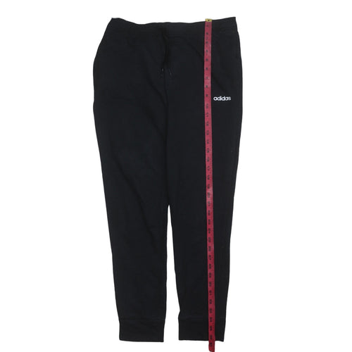 adidas Womens Black Jogger Trousers Size 12-14 Regular Fit
