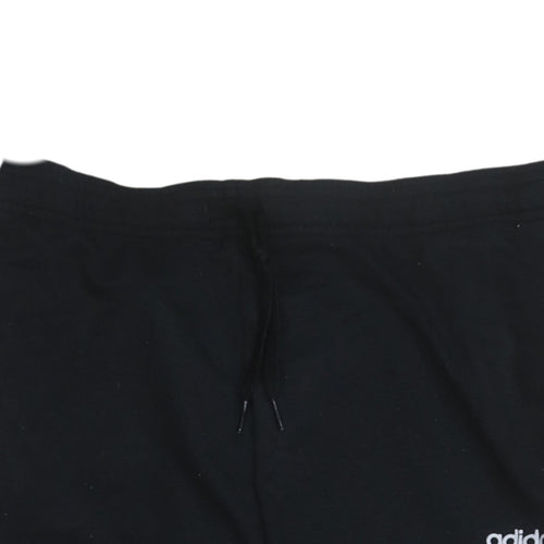 adidas Womens Black Jogger Trousers Size 12-14 Regular Fit