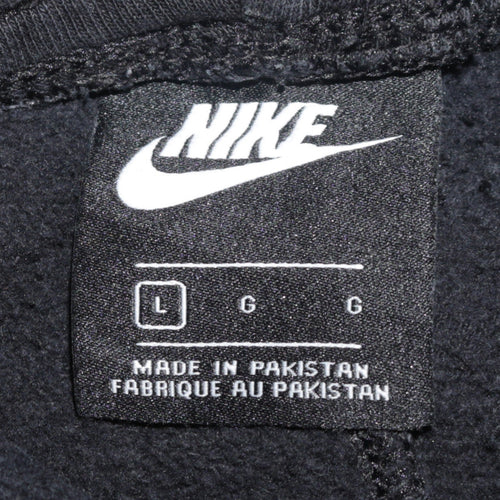 Nike Women Black L Cotton Blend Jogger Activewear Trousers