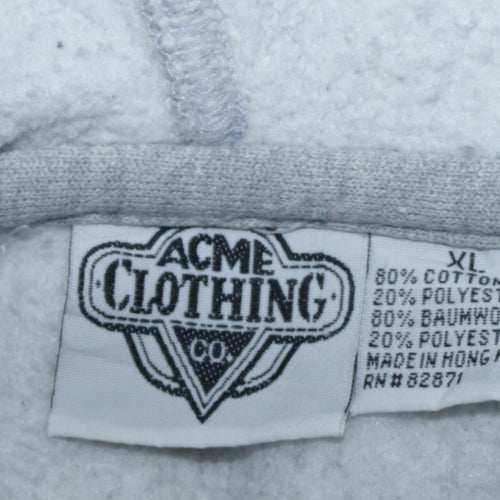 ACME Clothing Co Men's Grey XL 1/2 Zip Hoodie Looney Tunes Athletic Club