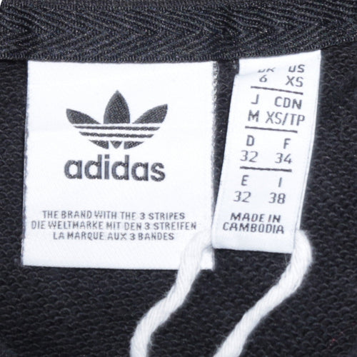 Adidas Womens Black XS Crew Neck Pullover Sweatshirt