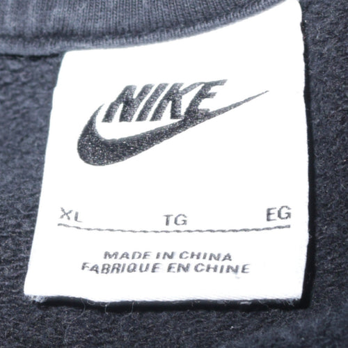 Nike Women Black XL Pullover Sweatshirt Crew Neck Cotton Blend Logo