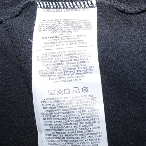 Nike Women Black XL Pullover Sweatshirt Crew Neck Cotton Blend Logo