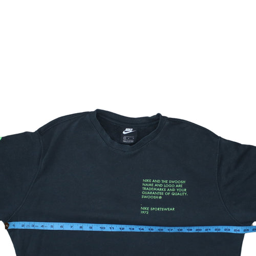 Nike Men's Black Logo Crew Neck Pullover Sweatshirt Size M