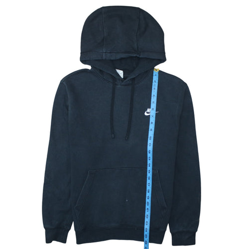 Nike Men's Black Pullover Hoodie Small Logo Fleece Sweatshirt