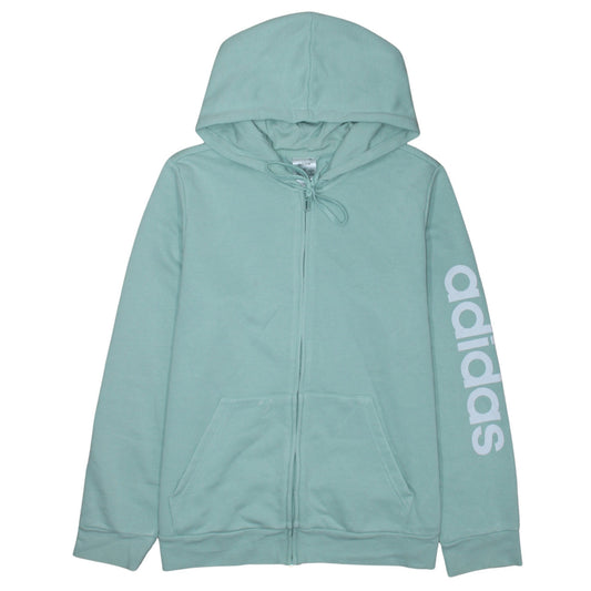 Adidas Women’s Green XL Full Zip Hoodie with Logo Print