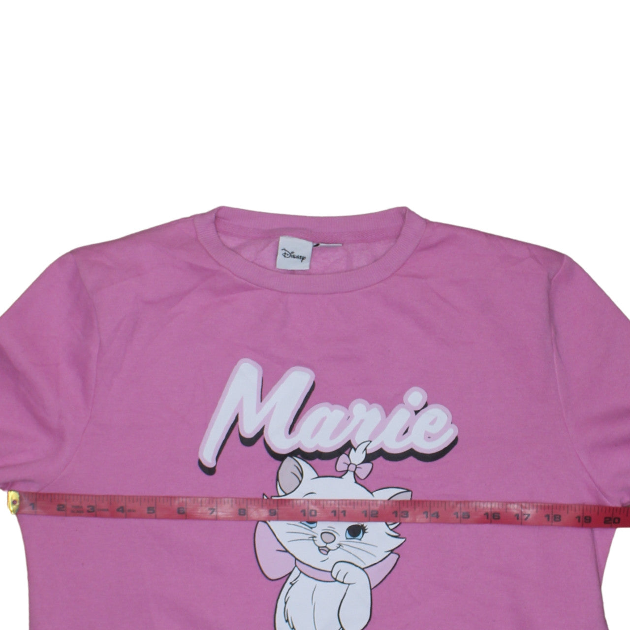 Disney Women Pink Marie Sweatshirt Long Sleeve Pullover Fun Casual
