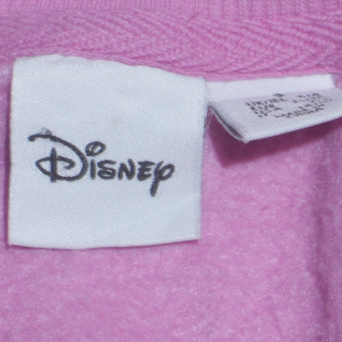 Disney Women Pink Marie Sweatshirt Long Sleeve Pullover Fun Casual