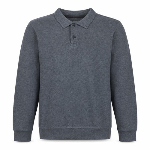 Gap Mens Grey XXL Collared Henley Sweatshirt Long Sleeve Cotton