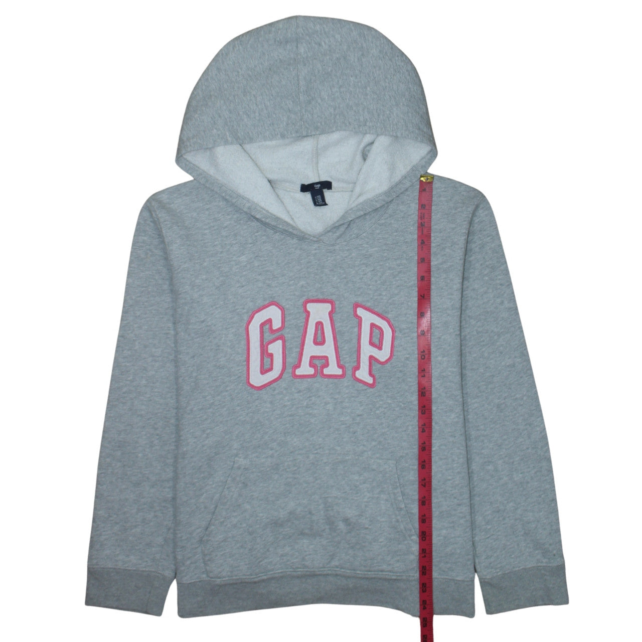 Gap Women Grey XXL Pullover Hoodie with Pink Logo