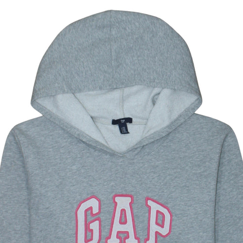 Gap Women Grey XXL Pullover Hoodie with Pink Logo