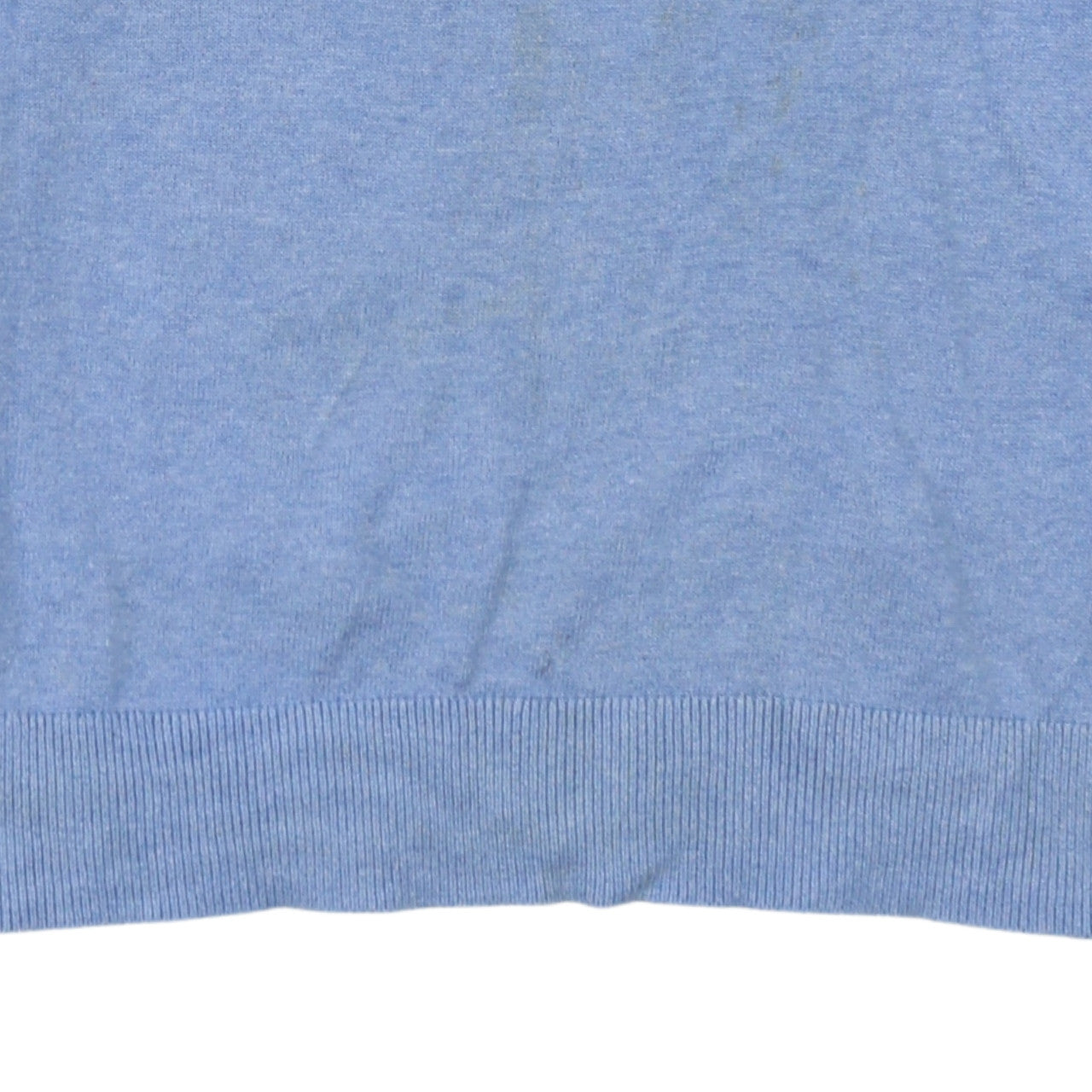 Tommy Hilfiger Men's Blue Cotton V-Neck Jumper Size S