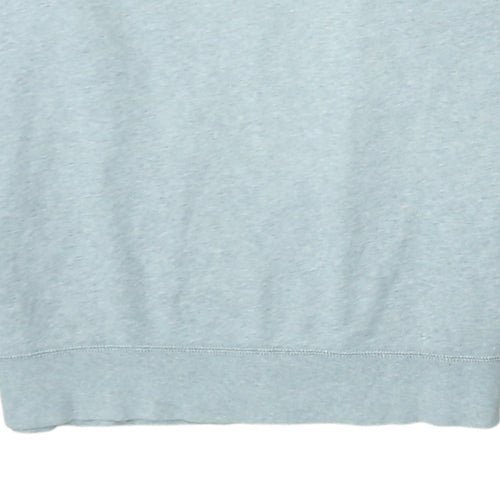 Nike Women Grey Crew Neck Pullover Sweatshirt L Cotton Blend Logo